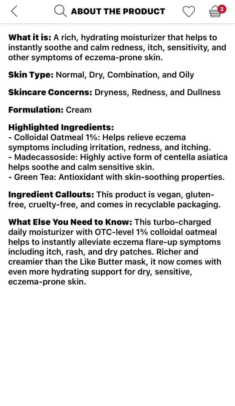 Topicals Like Butter Hydrating Mask for Dry Sensitive & Eczema Prone Skin(50 ml)
